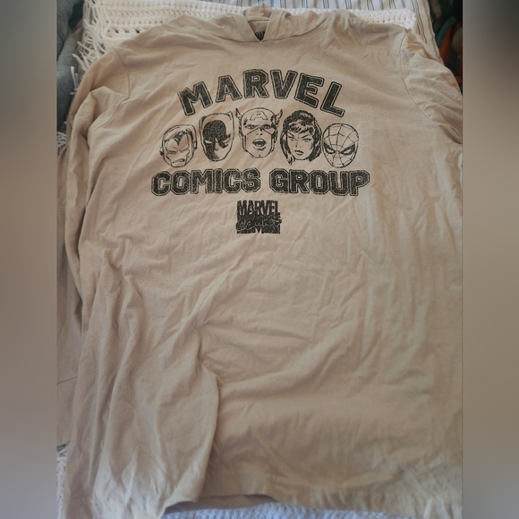 Men's Marvel long sleeve hooded shirt - Picture 1 of 2